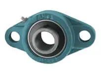 Front view of 1-1/2 in 2-bolt Flange Unit Single Heavy Duty Cast Iron Housing Set Screw Lock UCFL308-24 Compatible Sealed Ball Bearing
