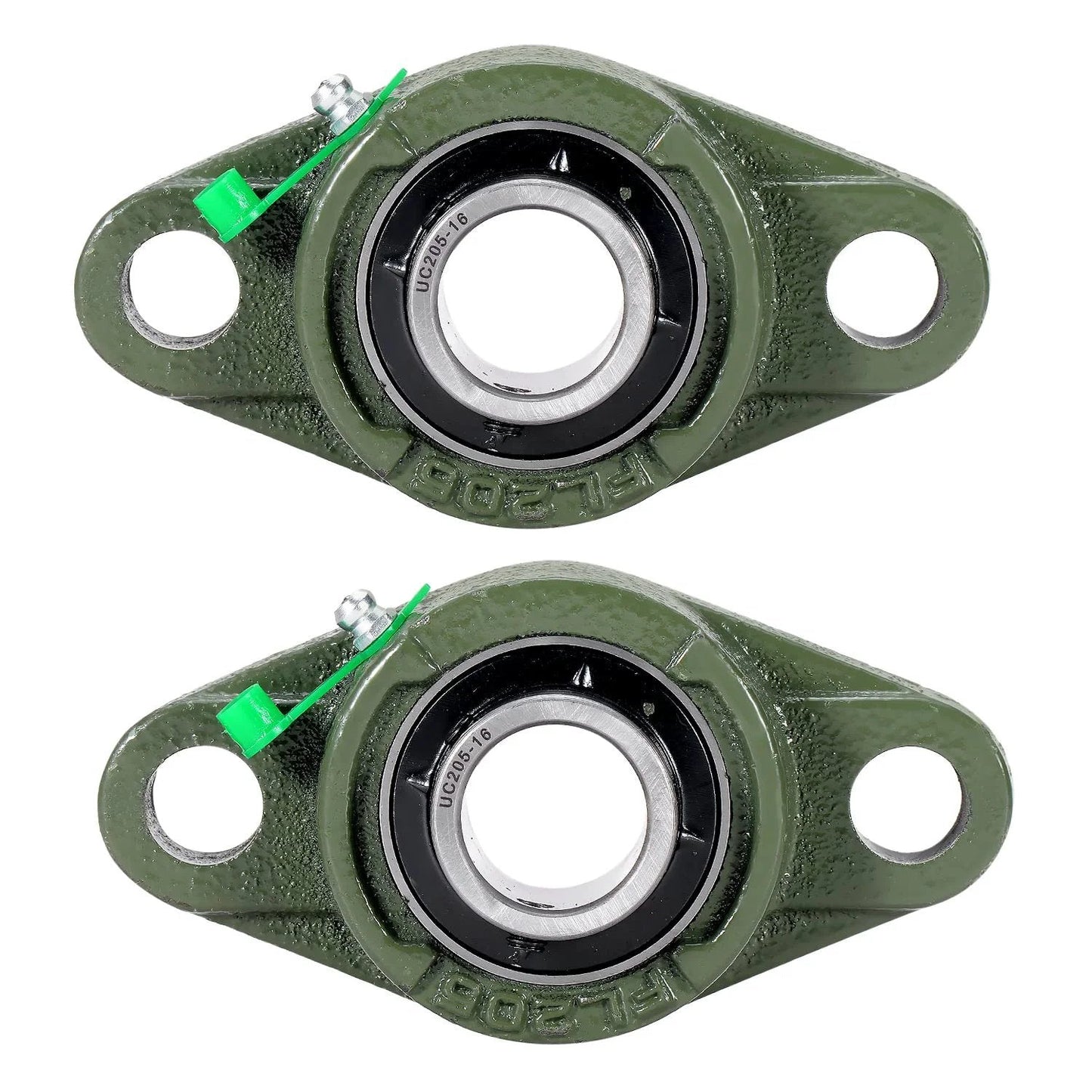 1 Inch Bore Pillow Block Bearing UCFL205-16 Self Aligning Flange Mount With 2 Bolt Flange Cast Iron Housing And Set Screw Locking Heavy Duty Industrial Grade Bearing For Conveyors Machinery Automation Equipment And More