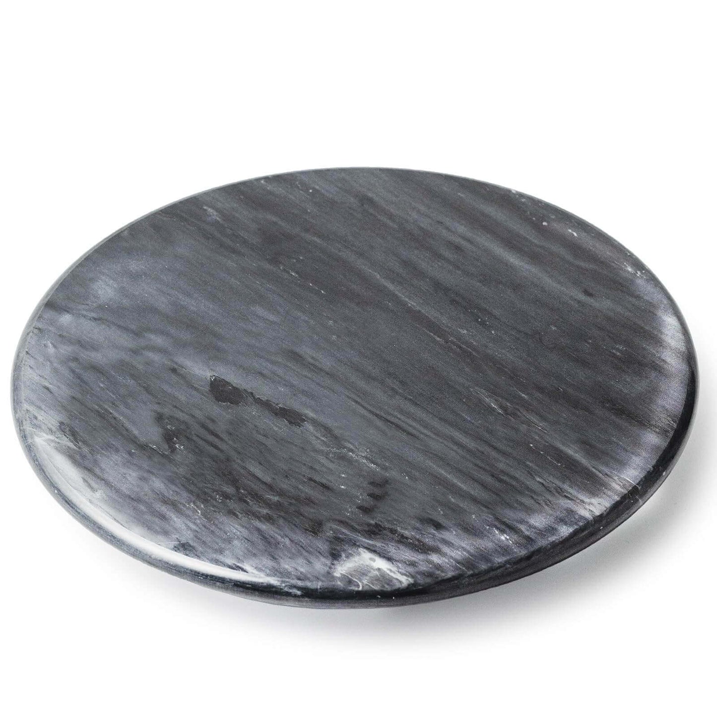 10 inch marble lazy susan turntable with aluminum bearing, smooth silent rotating stone tray designed for countertops and tables