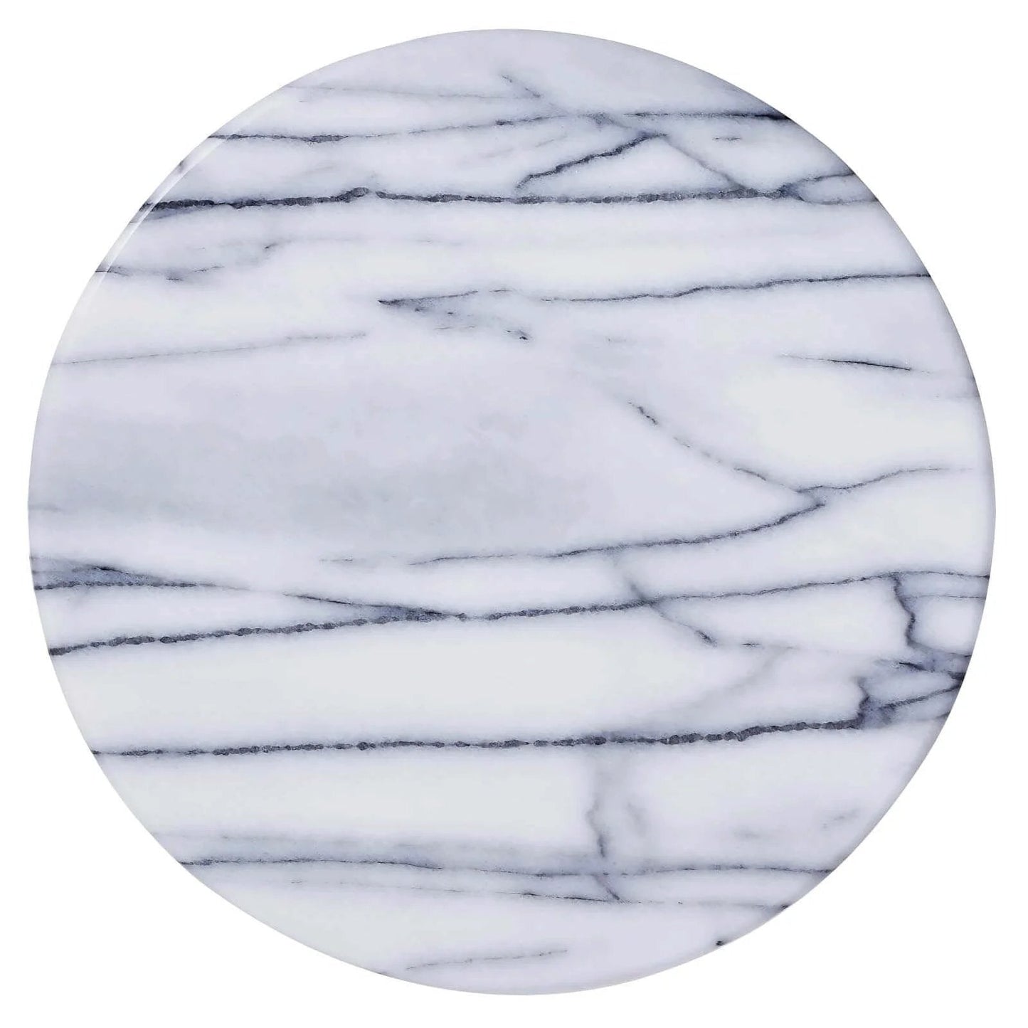 10 inch white marble lazy susan turntable with aluminum bearing, smooth silent rotating stone tray designed for countertops and tables