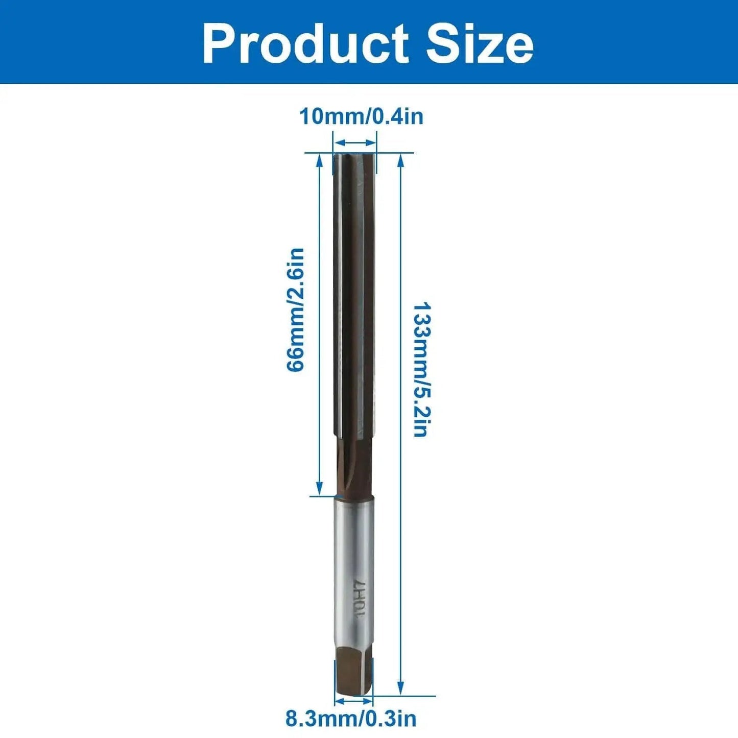 10Mm H7 Hand Reamer Tool With Six Straight Flutes For Precision Hole Finishing In Metal And Woodworking Projects Pro Grade Quality