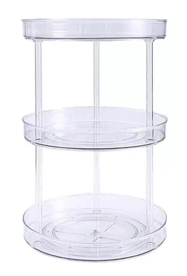 11" Triple Layer Acrylic Plastic Lazy Susan Turntable Organizer