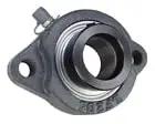 Light Duty 1 Inch Two Bolt Flange Bearing With Lock Collar ALF205-16G FHLF205-16G cast iron housing and grease zerk shown