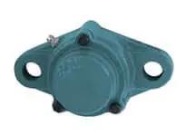 12mm Wide Set Screw C-Flange Single Unit 2-Bolt Bearing with Closed Cast Iron Cover for Linear Slide Unit Sealed Ball Bearing Installations