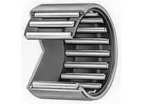 Shell needle roller bearing TLAM5025, metric caged closed-end, view of internal roller arrangement