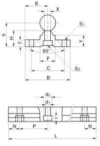 20mm 60 Rail Guideway System w/2 Slide Units Linear Motion
