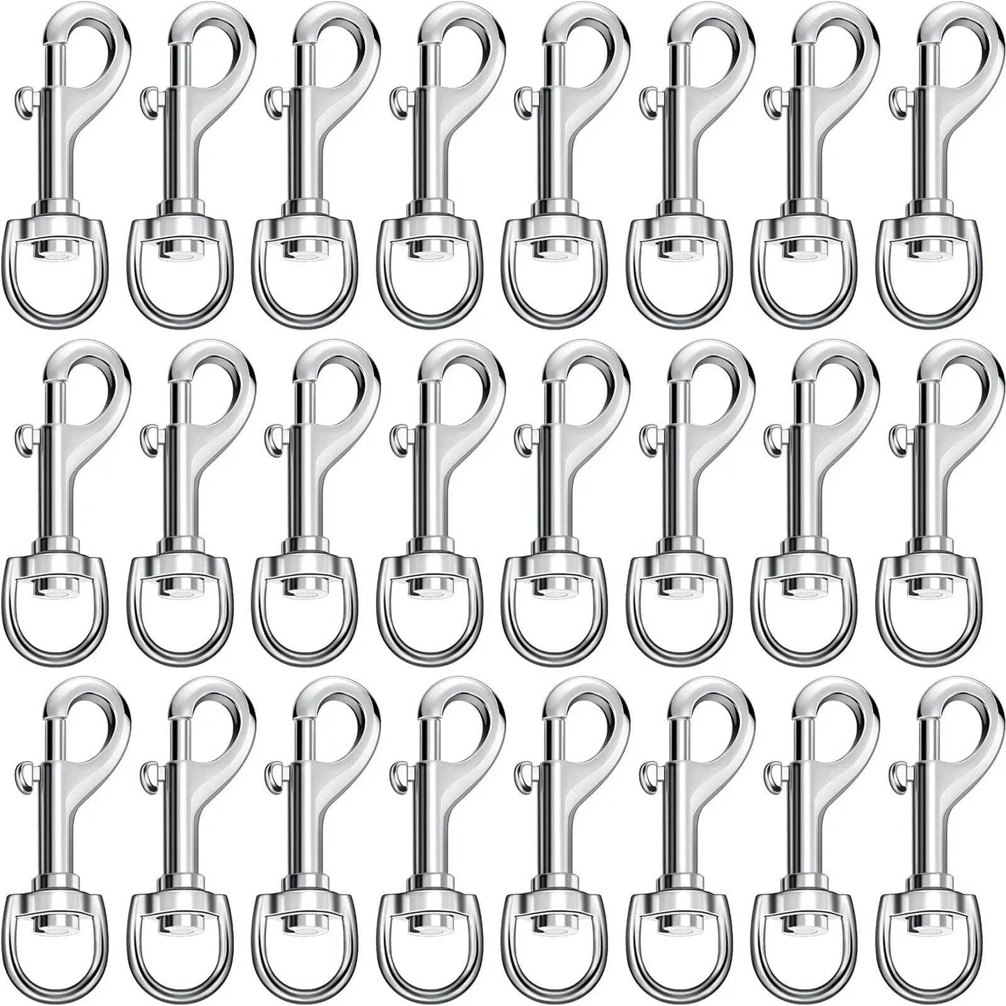 24 Pcs Swivel Snap Hooks For Dog Leash Heavy Duty Two Point Seven Six Inch Flag Clasp Single Ended Clip Hooks Multipurpose Bolt Snap For Keychain Camera Strap Linking Pet Leash Classic Style Pack