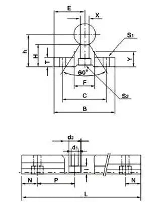 25mm 120" Aluminum Supported Rail Guideway Linear Motion System
