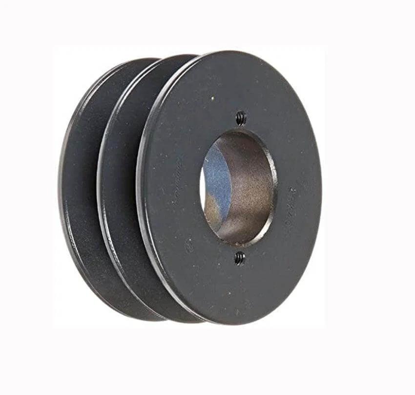 2BK34H Cast Iron Bushing Sheave Pulley for Dual Belt V-belt size 5L, B OD : 3.5" Double Grooves Pulley 2BK34H