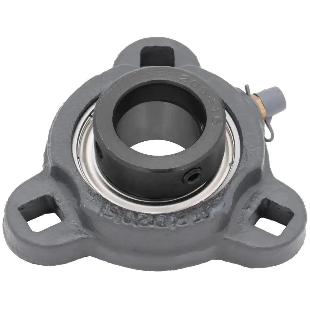 3 Bolt Flange-Mount Ball Bearing Unit With Insert Bearing SA205-16 In Cast Iron Housing TRD205, front view