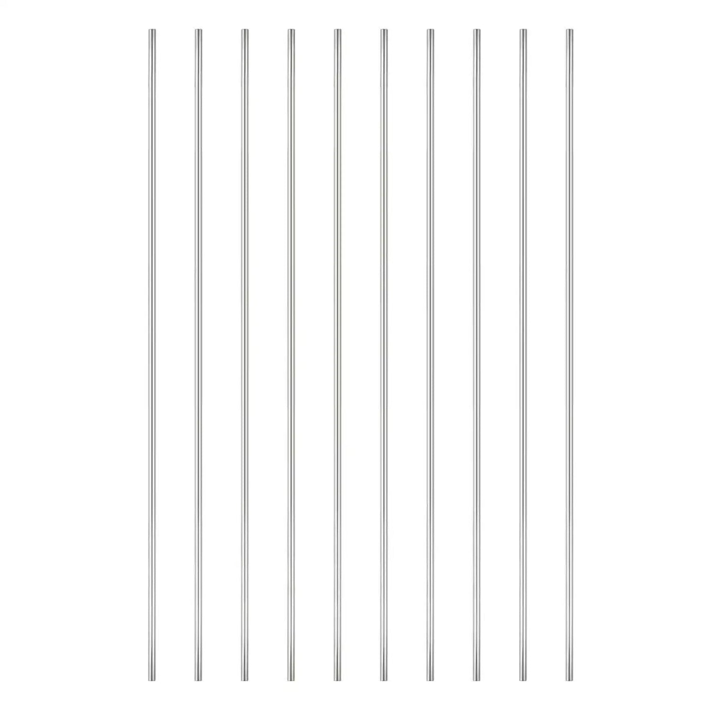 304 Stainless Steel Round Bar Stock 300mm By 3mm Pack Of 10 For Lathe Projects DIY Ready Smooth Surface Rust Resistant