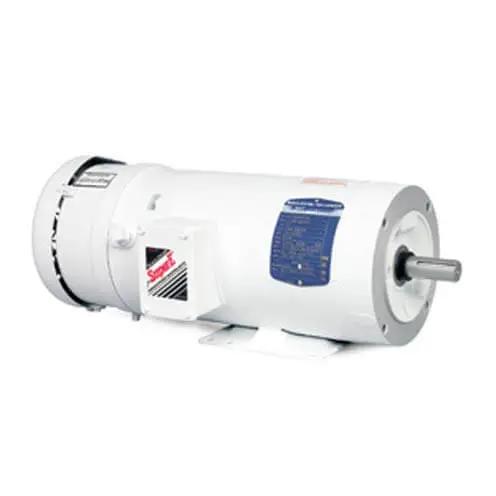 Single washdown brake motor (painted), 5 HP, 3-phase, 1800 RPM, 208-230/460 V, 184TC frame, TEFC enclosure, front view