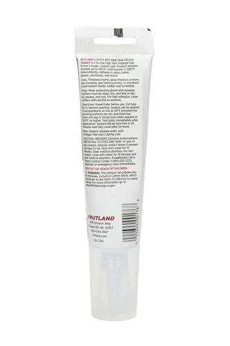 Back view of High Temp Silicone Sealant For Extreme Heat 500 Degree RTV Black Gasket Maker And Adhesive That Stays Flexible UV Stable