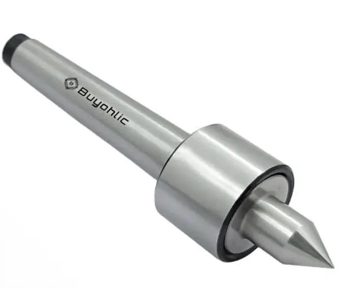 Long Body Revolving Live Center for Lathe MT0, Rock Solid Mini Metal Turning Tool for Small Lathes