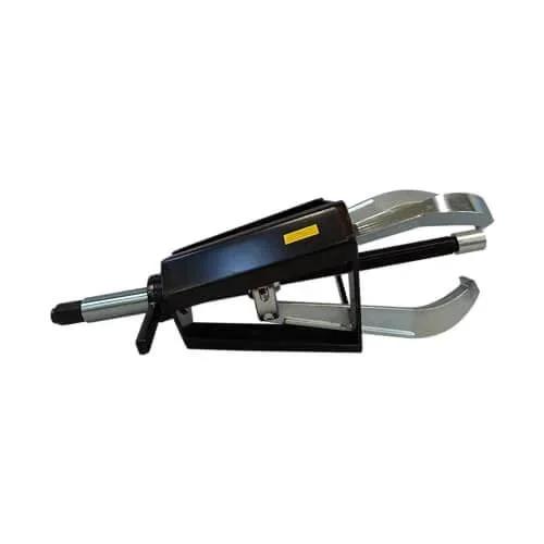 Side view of Three Jaw Puller With Twenty Ton Capacity Adjustable One To Fifteen Inch Spread and Nine And Two Thirds Inch Reach