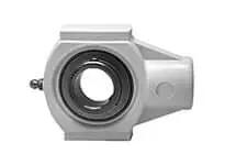 Front view of UCHPL204-12MZ20W single 3/4 inch Kanigen set screw hanger bearing white housing single-row ball bearing for shaft mounting.