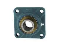 Front view of UCFX15-47C4HR5 4-Bolt Flange Single-Row Ball Bearing, 2-15/16 in I.D., Cast Iron Housing, Set-Screw Lock