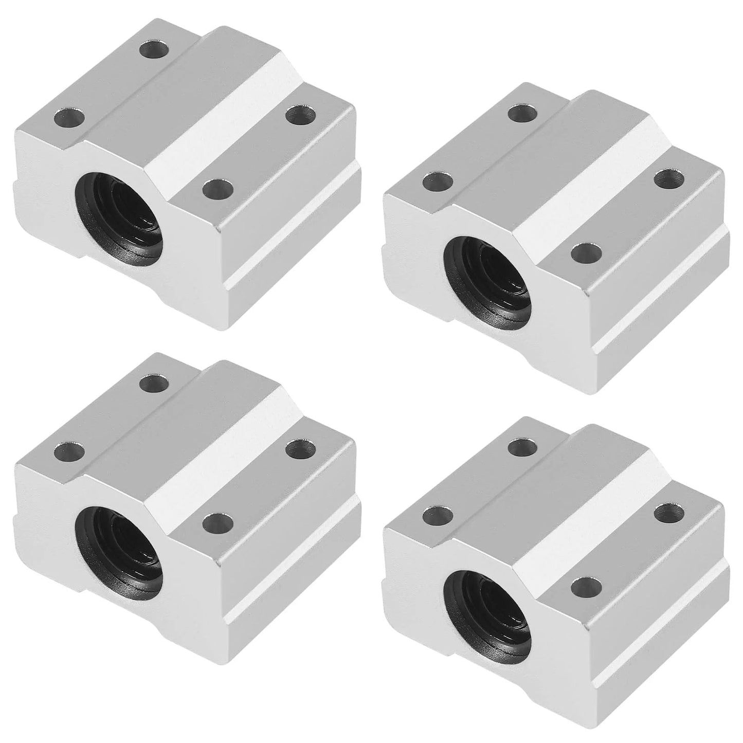 4 Pack SCS6UU 6mm Bore Linear Ball Bearing Slide Blocks Aluminum For CNC Machines And 3D Printers With Double Rubber Seals For Dustproof Protection And Ultra Smooth Glide For Precise Motion Control By MELIFE