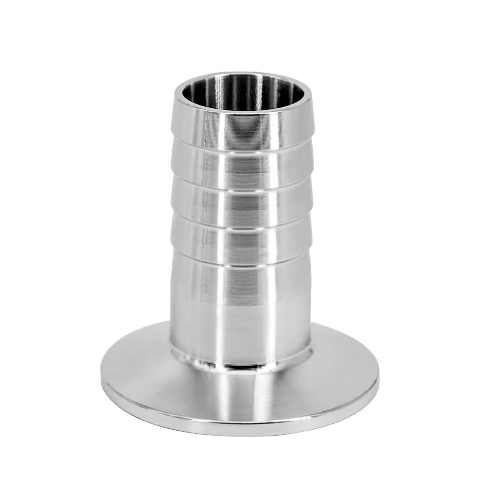 1.5 Inch Tri Clamp to 1 Inch Barbed Fitting Stainless Sanitary Adapter for Home Brewing Beduan 304 Stainless Steel Ferrule OD 50.5mm Durable Barbed Hose Connections for Rubber Plastic TPU Hoses