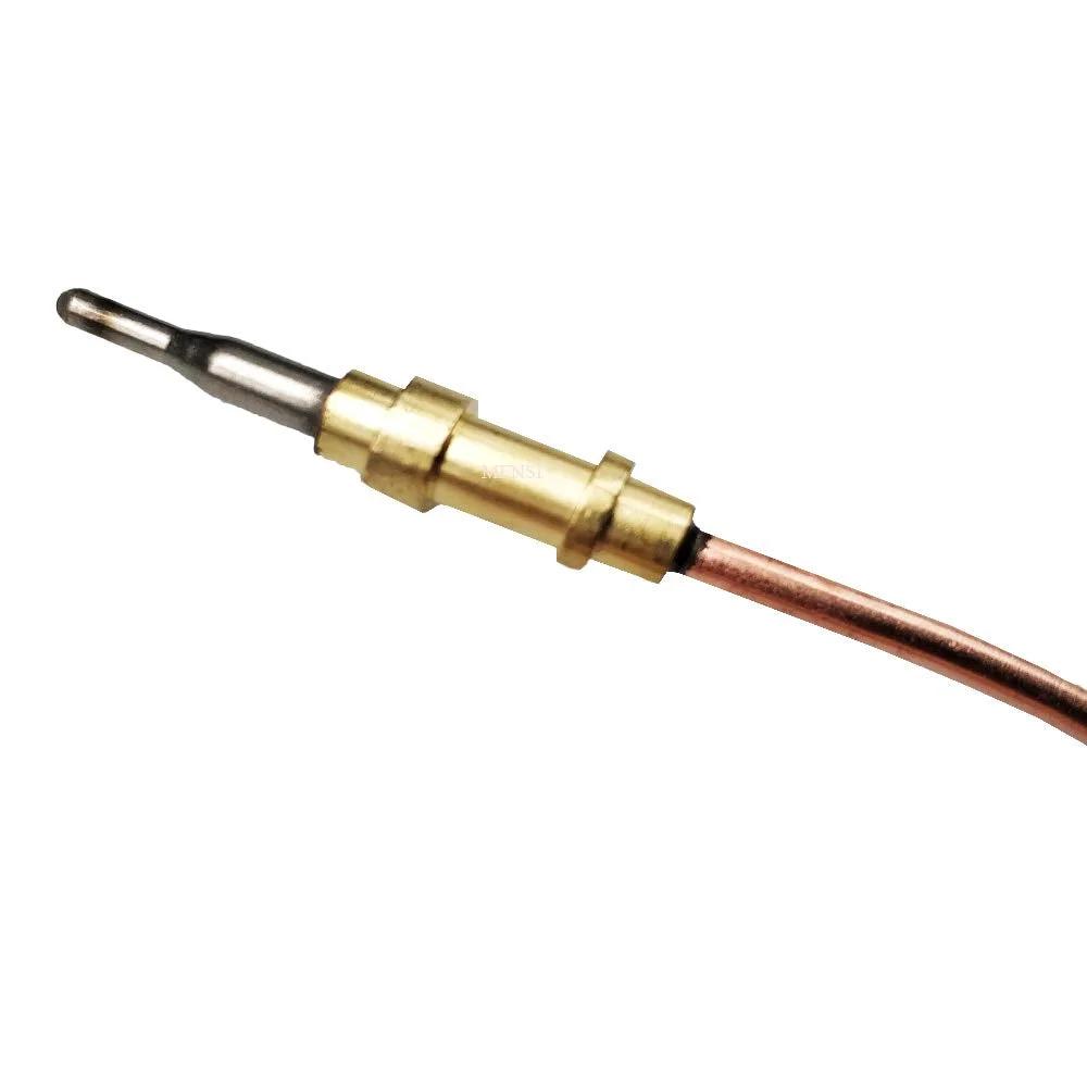 Close-up of 39.5 Inch Gas Heater Thermocouple Replacement For Desa LP Vent Free Wall Heaters 098514-01, copper polished head.