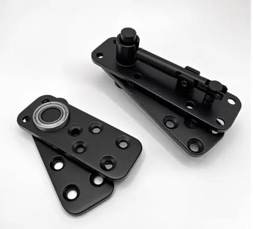 Hidden Door Hinges For Secret Doors And Bookcase Cabinets, Heavy Duty 360 Degree Pivot Hinge, Stainless Steel Hardware, black finish