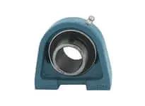 BSHE206 30 mm Narrow Set Screw Tapped-Base Pillow Block Bearing Single Unit for Machinery, cast iron housing, front view
