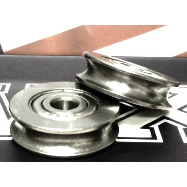 4mm Bore Bearing - 20mm 440C Stainless Steel Pulley U-Groove Track Roller Bearing 4x20x7mm