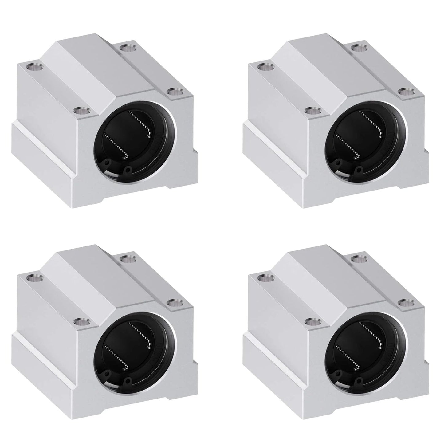 4 pcs scs6uu linear ball bearings, 6mm id×25mm length linear ball bearing aluminum slide block with double seal linear motion ball bearing for 3d printers, cnc slide bushing built for smooth motion, steady alignment, and clean installs for CNC,