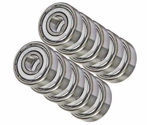 10-Pack 4x7x2.5mm Ball Bearings - Metal Shielded - 4mm Bore