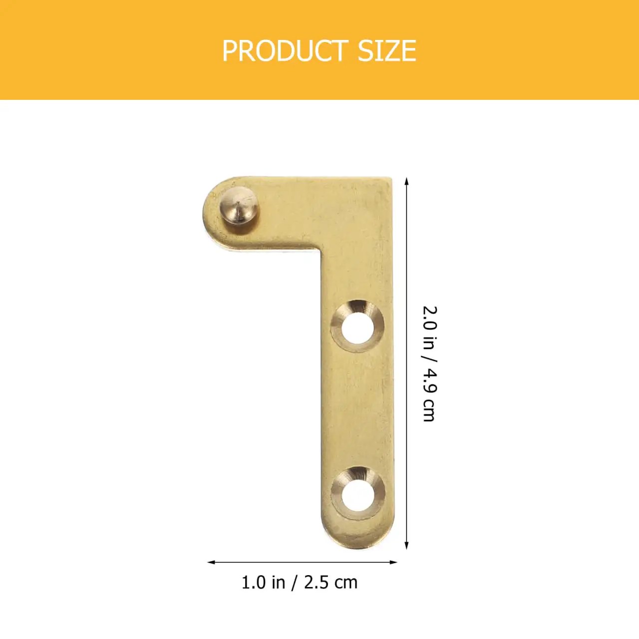 360 Degree Copper Pivot Hinge For Hidden Doors Attic Ladders And Cabinet Doors 1.92 Inch Replacement Hardware front view