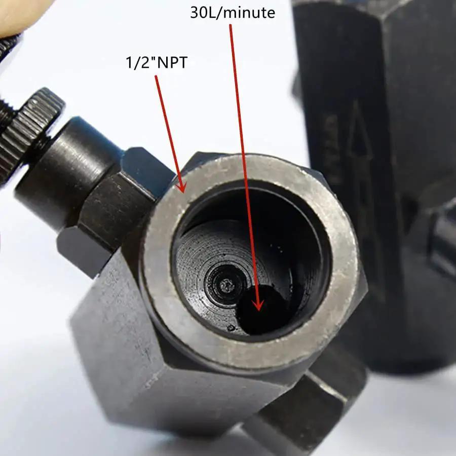 Close-up of Hydraulic Flow Control Valve One Half Inch NPT Throttle Check Valve Carbon Steel 3000 PSI For Water Oil Gas With Needle Valve