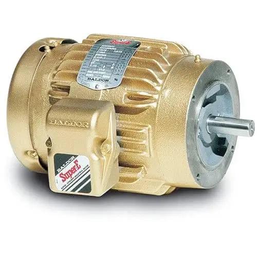 VEM3554T Single Unit 1.5 HP 3-Phase Electric Motor 1,760 RPM 60 Hz TEFC 145TC Frame close-up view