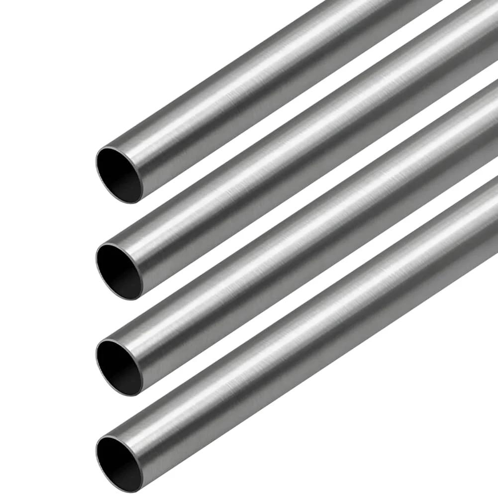 304 Stainless Steel Tube Five Sixteenth Inch OD Weldable Round Metal Tubing Eight Inch Length 0.5mm Wall Thickness Ideal for Industry Construction DIY Furnishing Decoration and Crafts Pack of Four