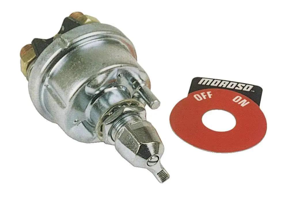 Heavy Duty Battery Disconnect Switch 2000A Intermittent 300A Dual Studs with silver housing and red on-off plate