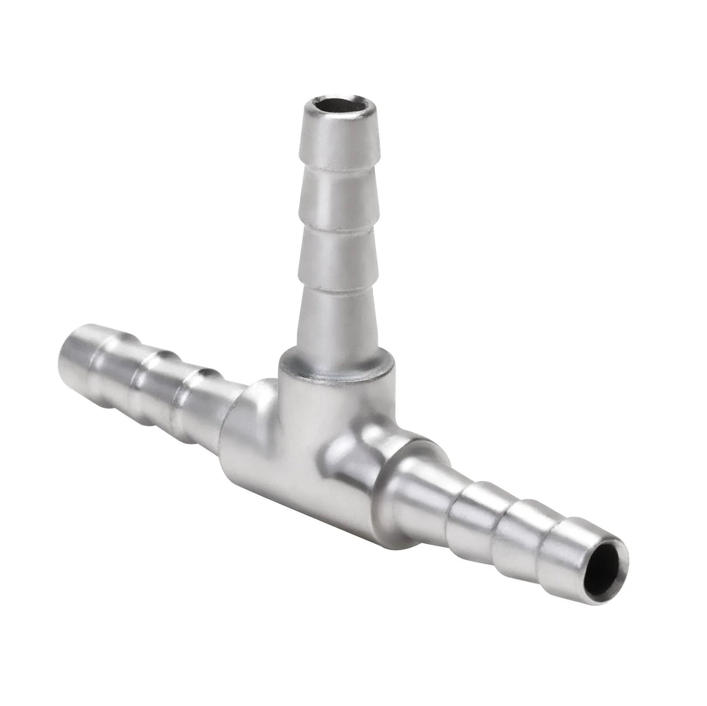 Stainless Steel Three Way Hose Barb Tee Fitting Three Sixteen Inch Barbs For Flexible Hoses Two Pack Home Brew For DIY Setups Union Connector 304