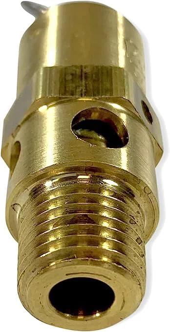 Brass Industrial Safety Pressure Relief Valve Replacement For Ingersoll Rand 31385693, 200 PSI Preset, close-up view