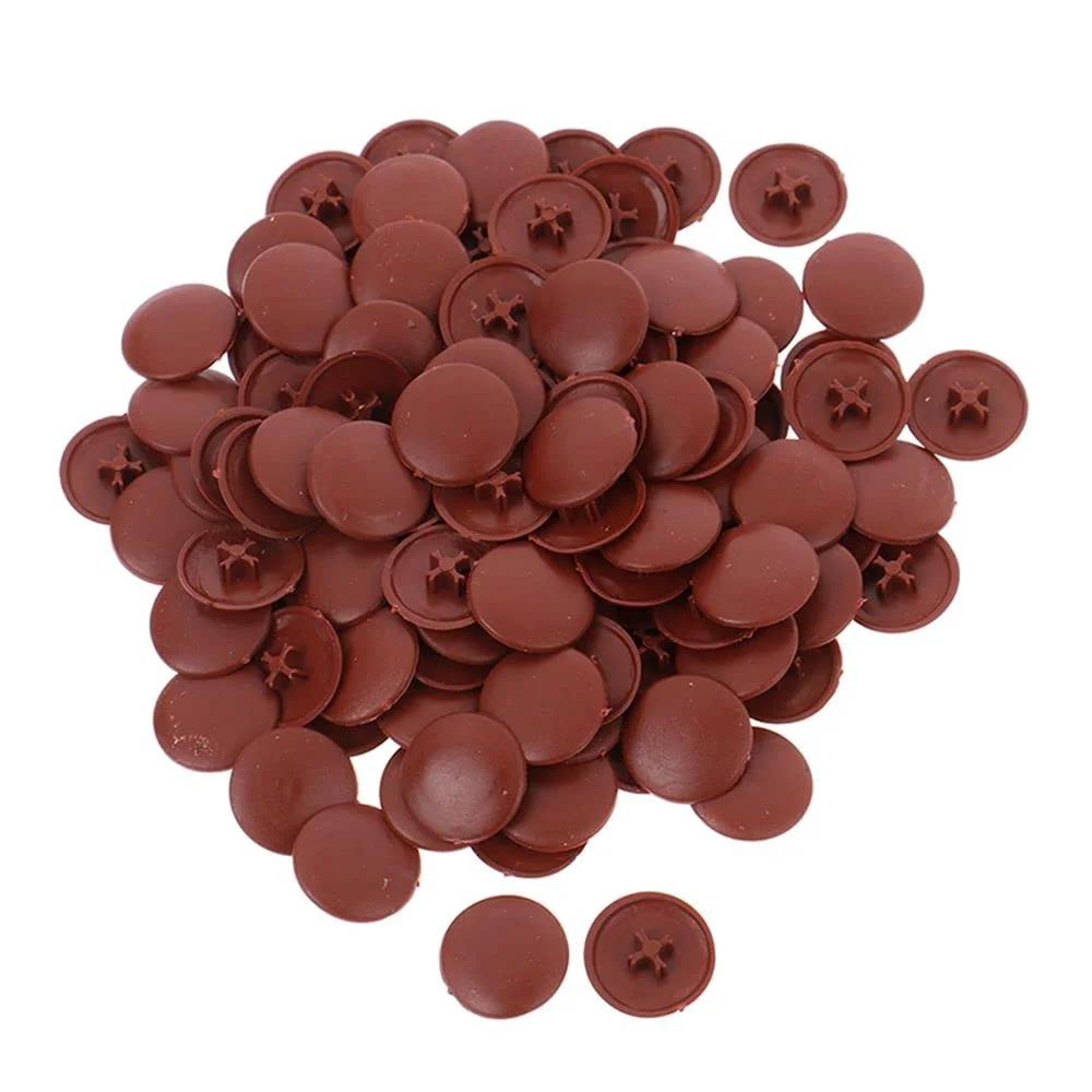 100 Pcs Screw Cap Covers Self Tapping Snap Caps For Flat Phillips Screws Hide Screw Holes And Beautify Car And Home Exterior Decor 17mm Brown Durable PVC Plastic For Quick Snap Fit And Rust Protection