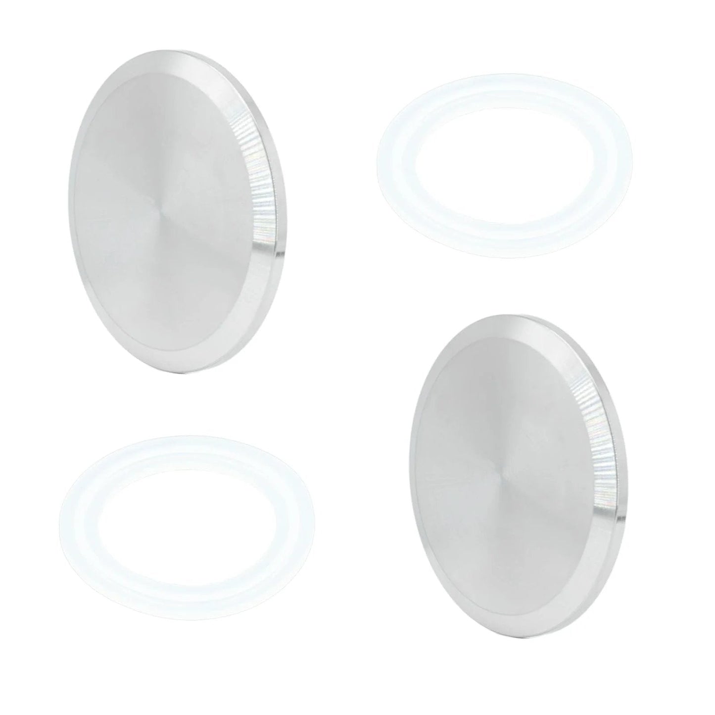 2 Inch Sanitary Heavy Duty End Cap For Tri Clamp Ferrule Stainless Steel 304 Plug Pack Of 2 With Silicone Gaskets For Easy Non Permanent Line Access And Leak Free Connections In Beverage Brewing Food Processing And Dairy Systems