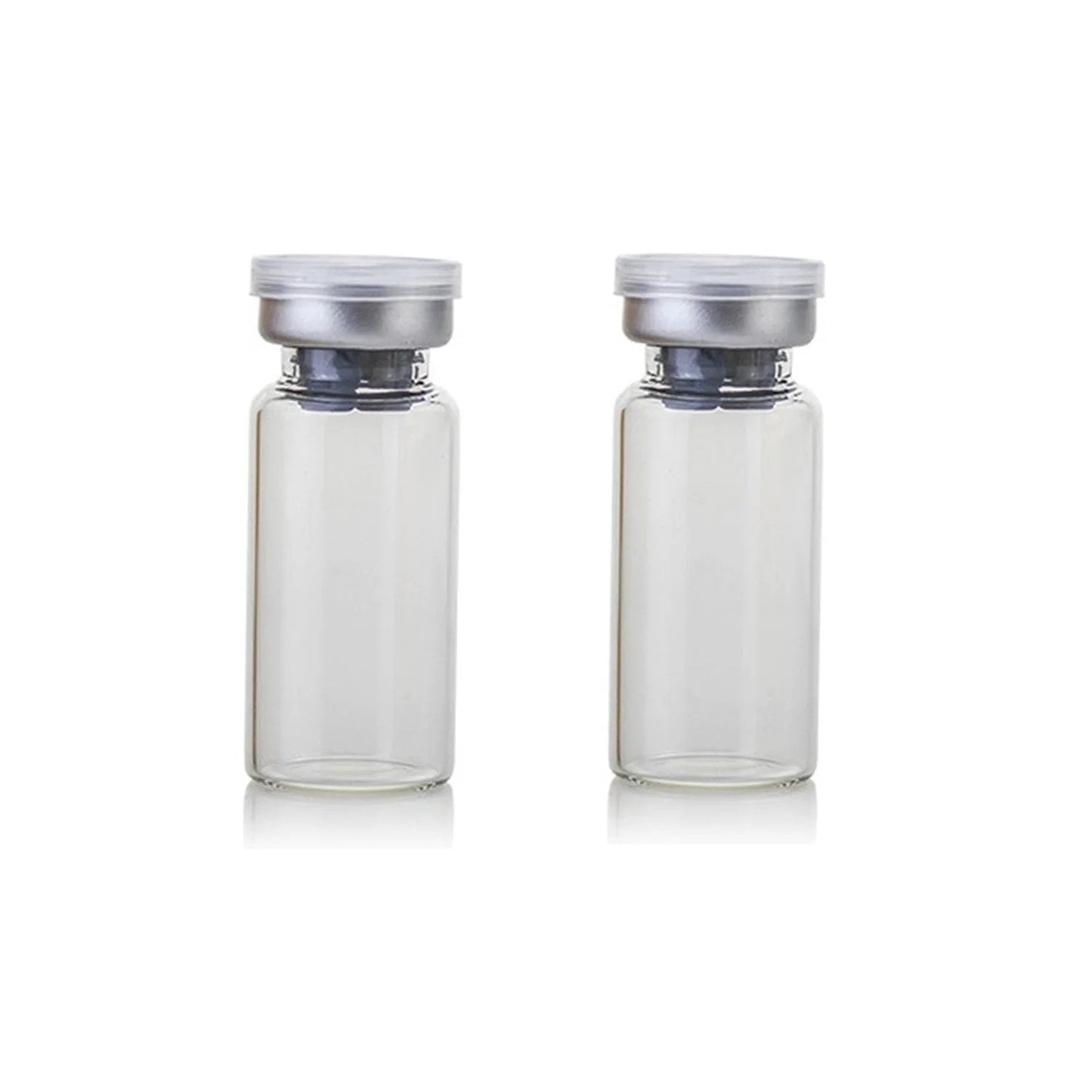 10ml Glass Lab Vial Set Transparent Borosilicate With Self Healing Injection Port Leakproof Sealed Vials And Flip Off Aluminum Cap Empty Sterile Vials For Sample Storage And Lab Use