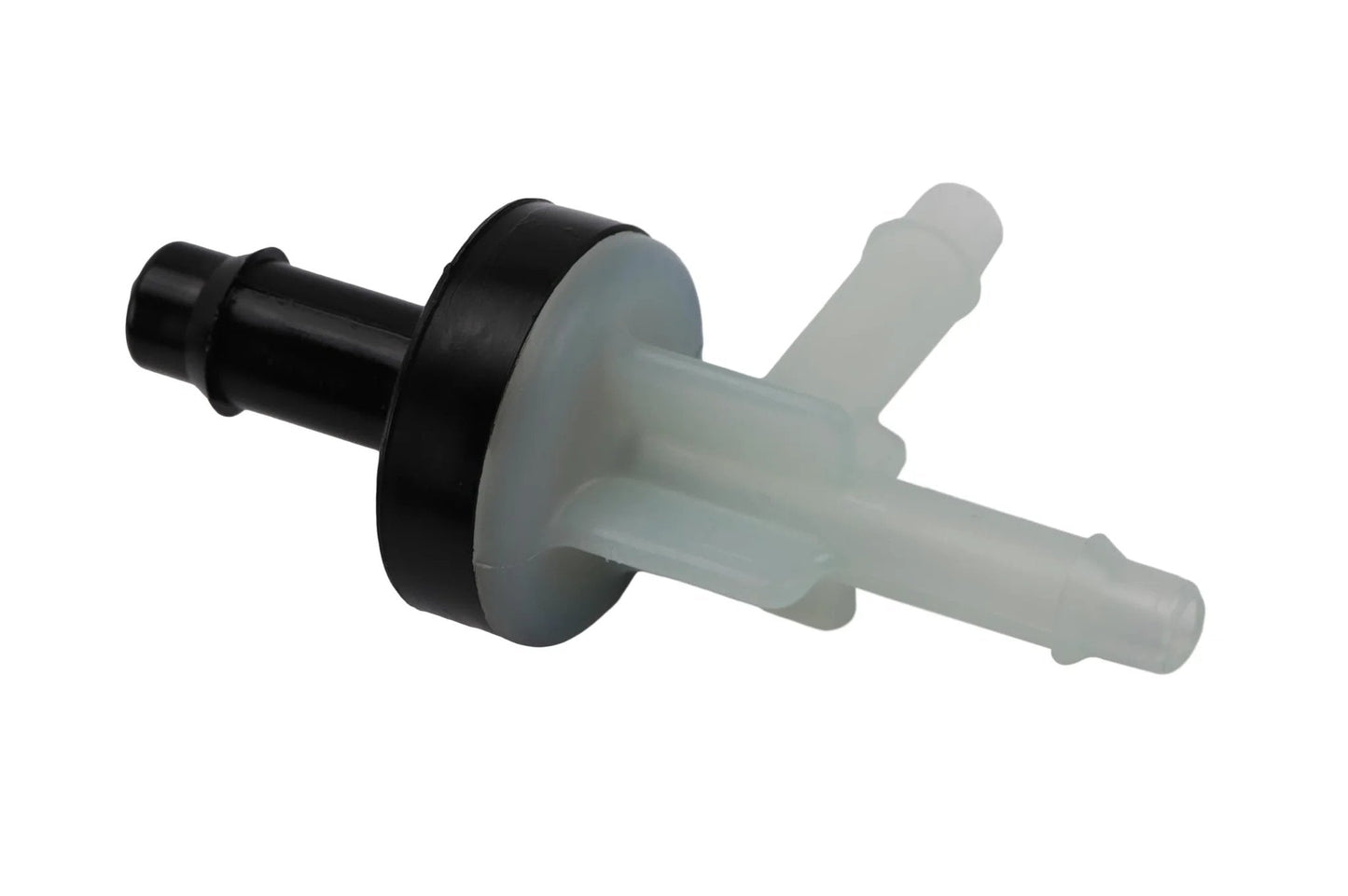 Vacuum Check Valve For GM Vehicles With OE Fit Plug And Play OE Replacement 15-50568 15733271 in black and white plastic.