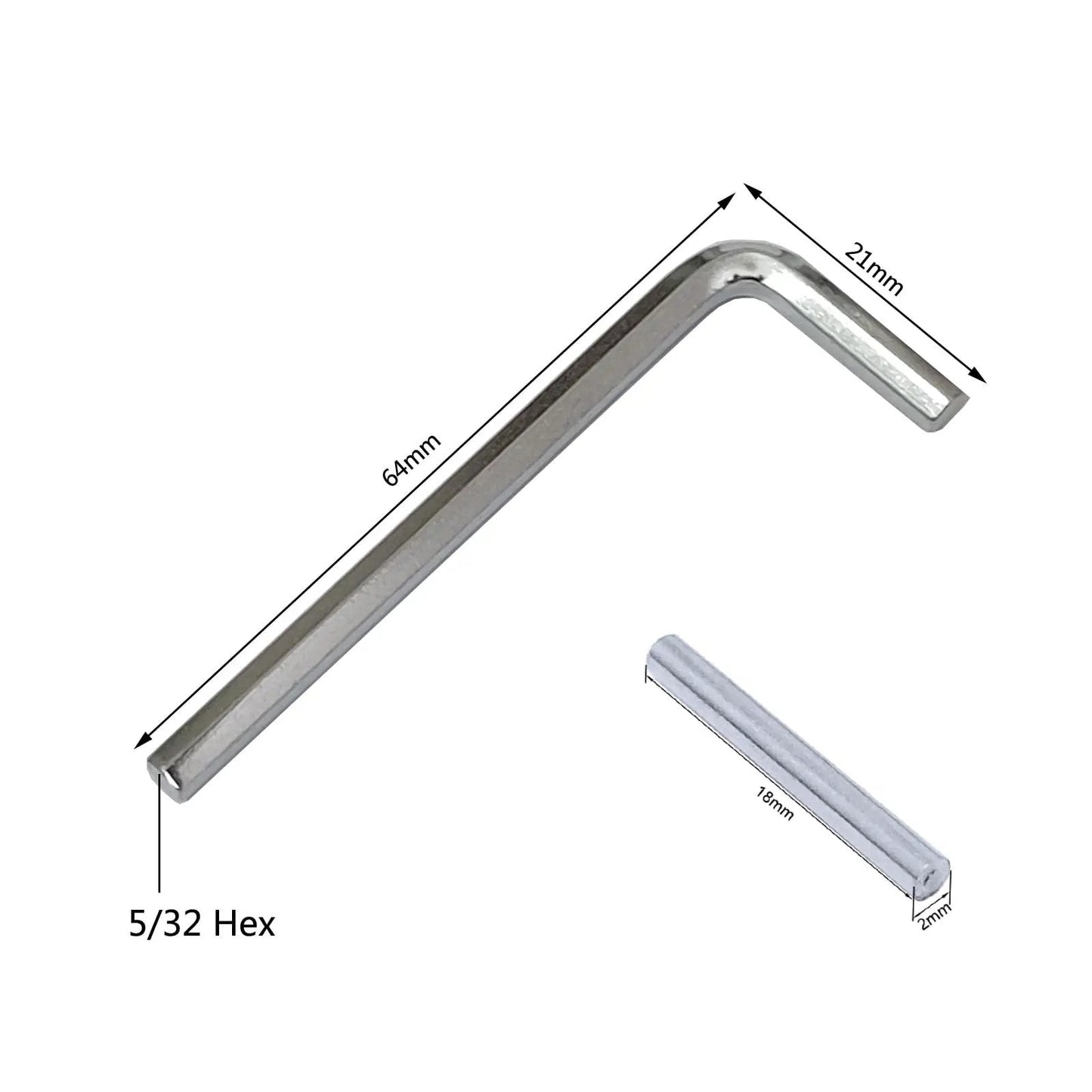 Spring Hinge Tension Pin Metal Dowel Pegs Shelf Support Replacement Kit hex wrench and tension pin dimensions