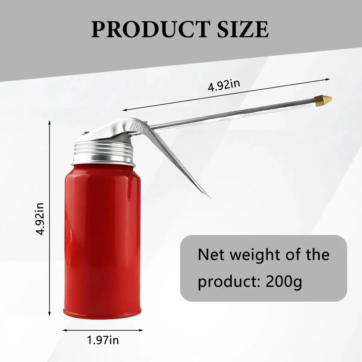 Two Pack 200 Ml Steel Manual Oil Can Pump Oiler For Cars And Motorcycles Heavy Duty Refueling Dispenser With Metal Spout