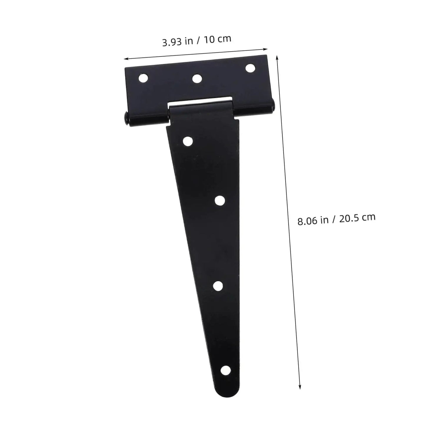 Heavy Duty Gate Hinge With Slotted Design For Wooden And Vinyl Gates Highly Durable Iron Construction Adjustable For Easy Installation And Precise Angle Alignment Outdoor Gate Hardware For Enhanced Door Stability And Max Load Bearing Capacity NAMOARLY shown at front view with measurements.