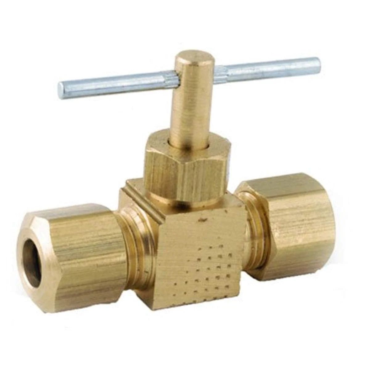 Versatile Brass Straight Needle Valve Kit One Quarter Inch By One Quarter Inch For Plumbing And Gas Lines Easy Install Professional Quality 1 Pack Durable Brass Construction By Anderson Metals