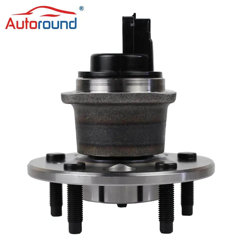 Front view of Pair Rear Wheel Hub & Bearing Assembly 512003 for Buick LeSabre Cadillac DeVille with 5-lug ABS flange