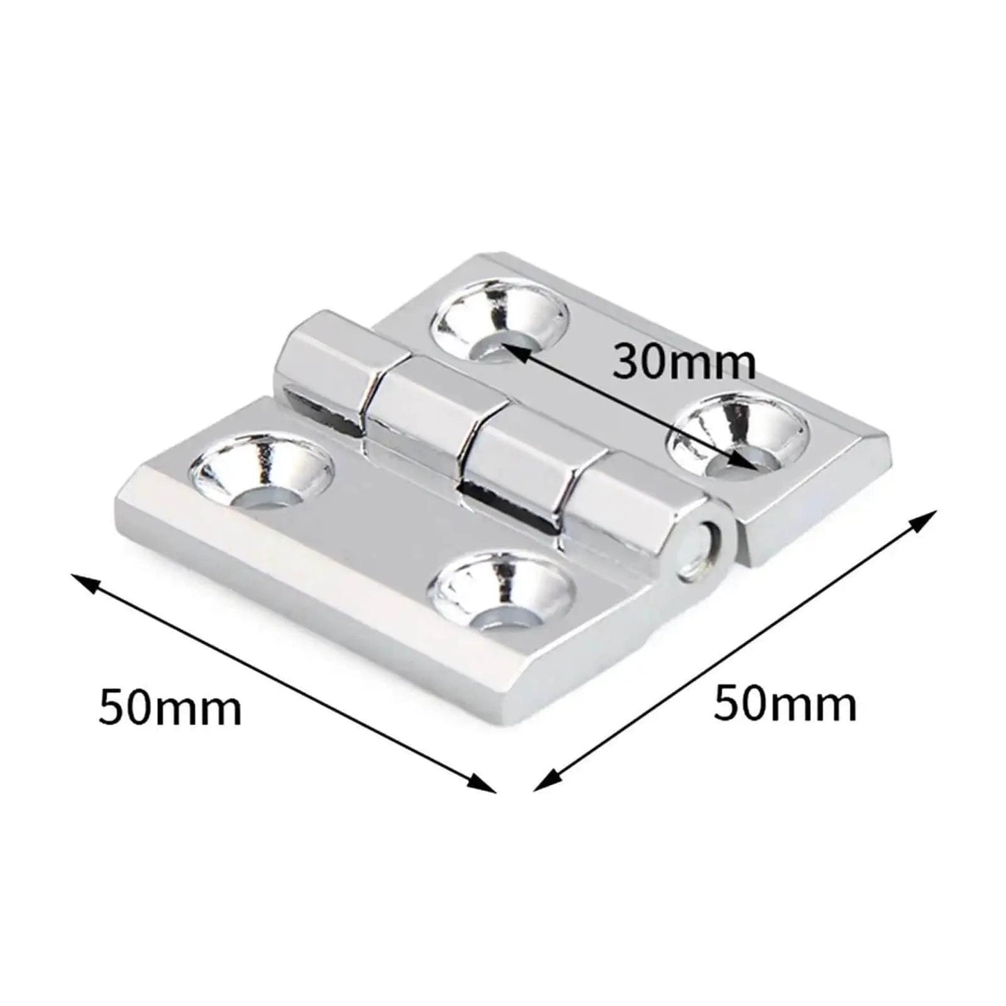 Adjustable Butt Door Hinge For Cabinets And Furniture Self Closing And Quiet Operation Heavy Duty Stainless Steel Precision Cast 40 50 60mm Options Four Hole Mount 50x50mm Silver Finish
