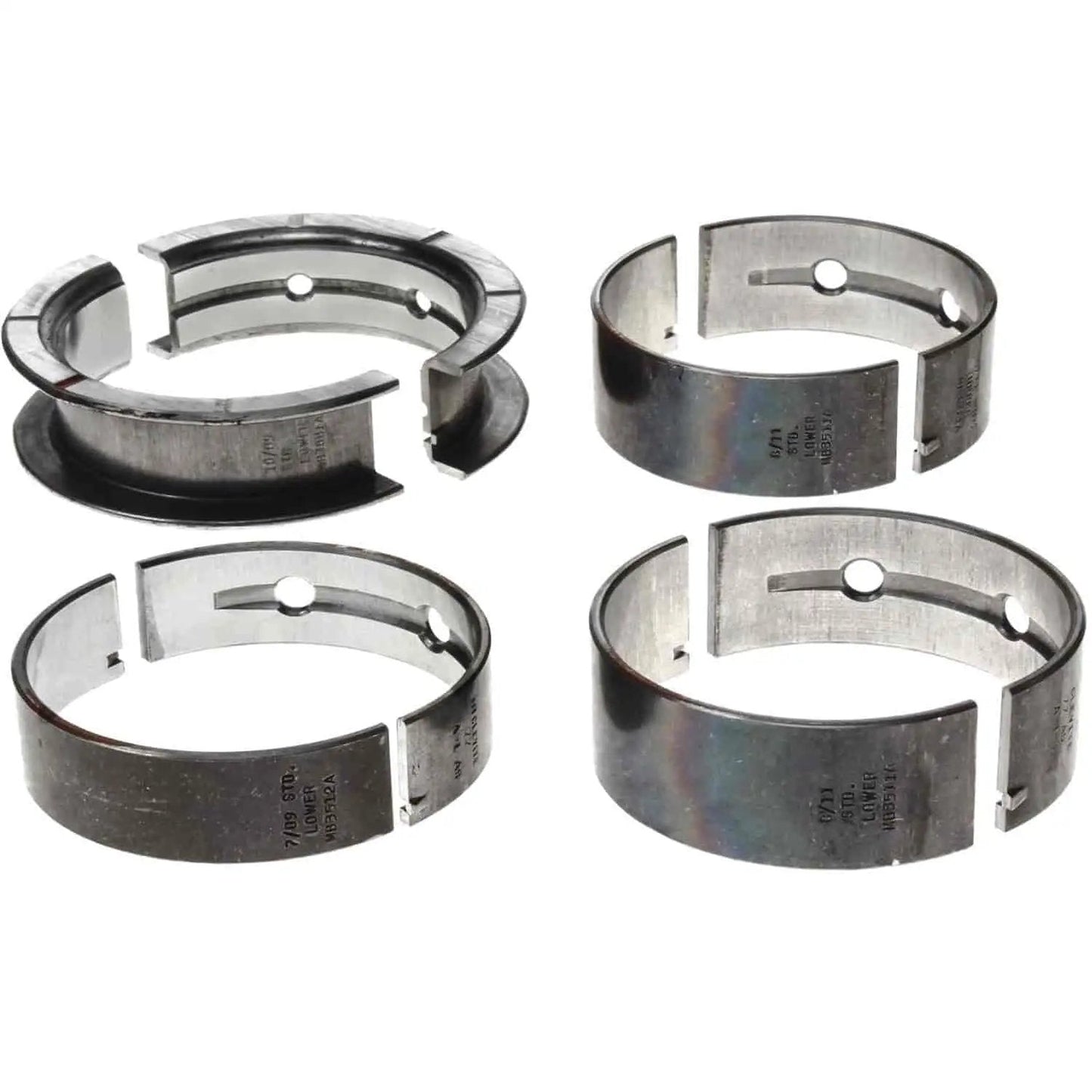 Crankshaft Main Bearing Set Bimetal Aluminum Replacement for Nodular Iron Crankshafts, 100% Bored Inside Diameters, OE-Grade Lead-Free Silicon Alloy