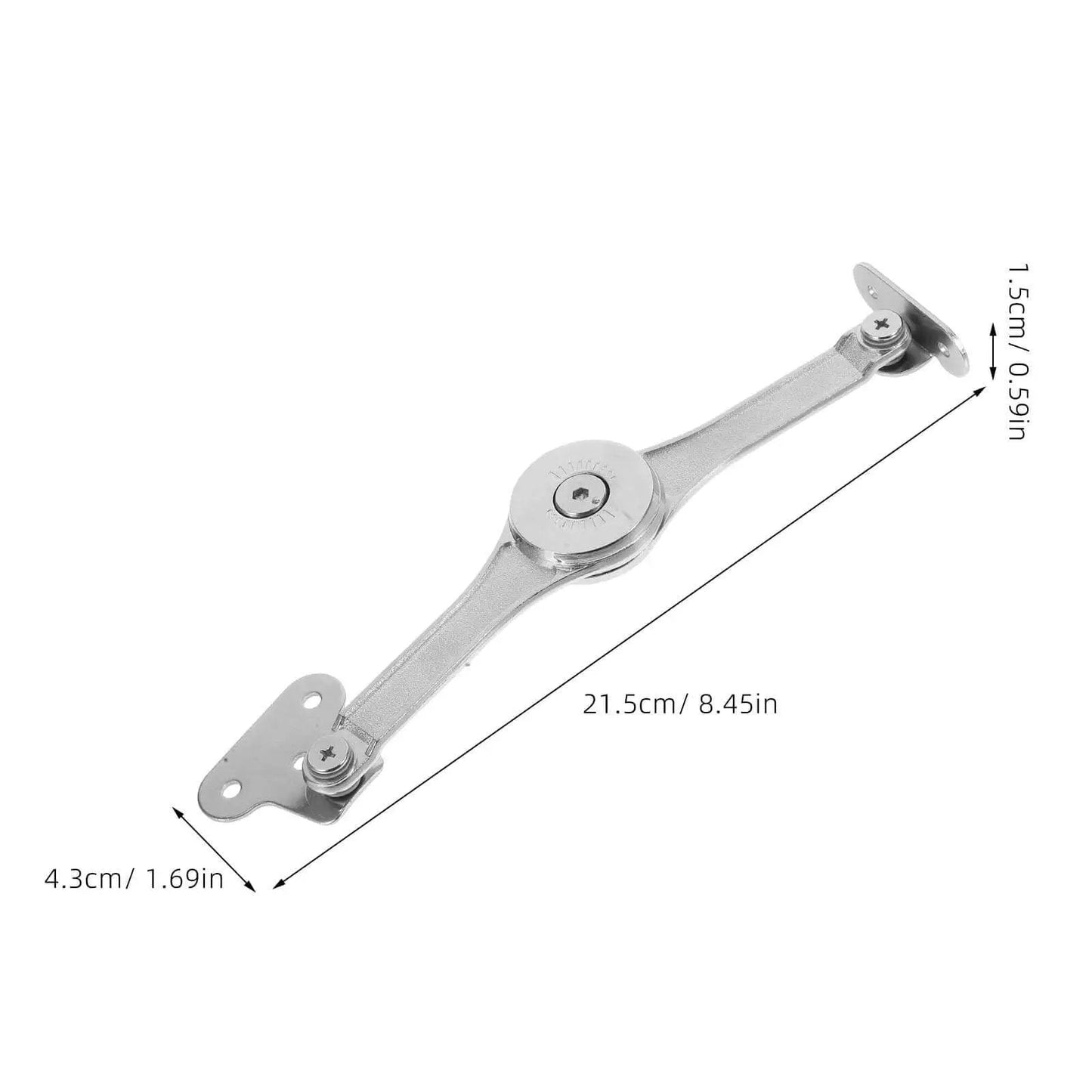 Soft Close Cabinet Door Hinges With Lift Stay Support And Hydraulic Damper, 2 Pack, Adjustable Furniture Hinges, side view