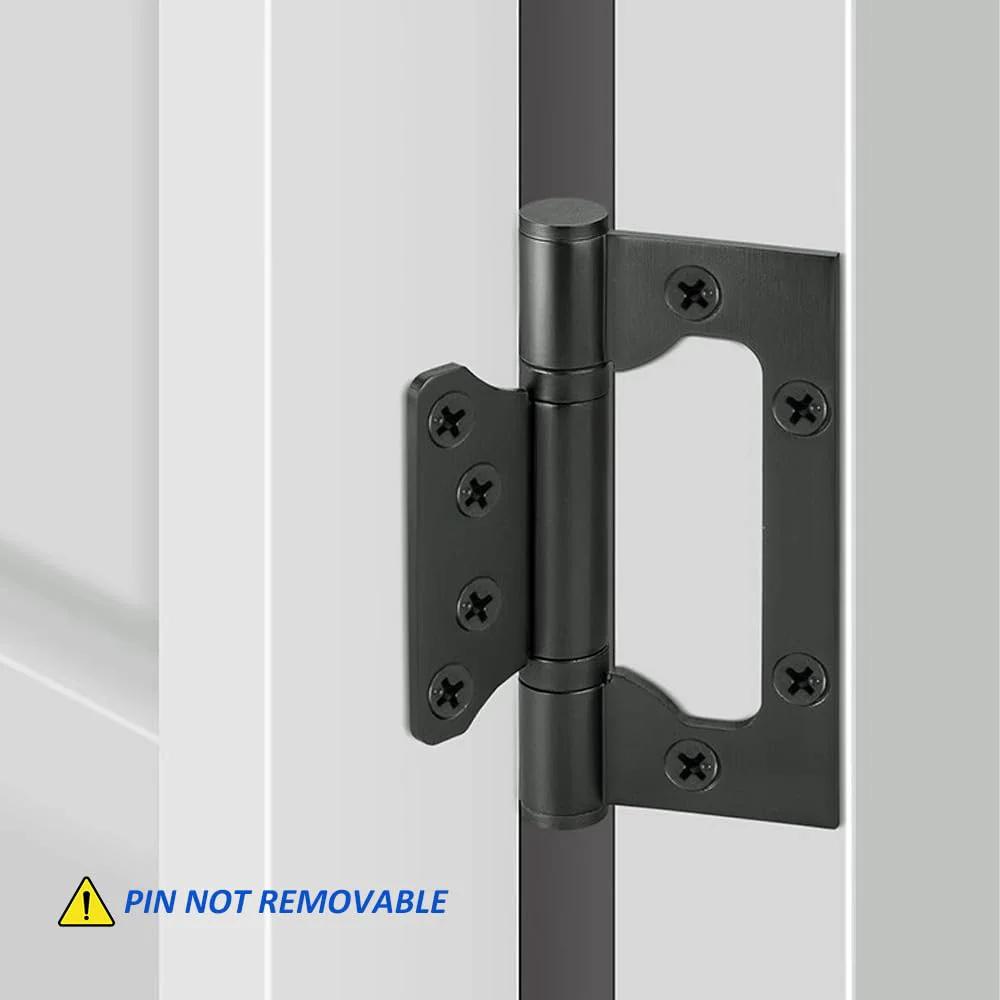 Installed Six Pack Non Mortise Door Hinges For Easy Install 4x3 Inch Stainless Steel Black Hinge Set With Smooth Movement And Heavy Duty Build Rust Resistant Durable Hardware From Voluka