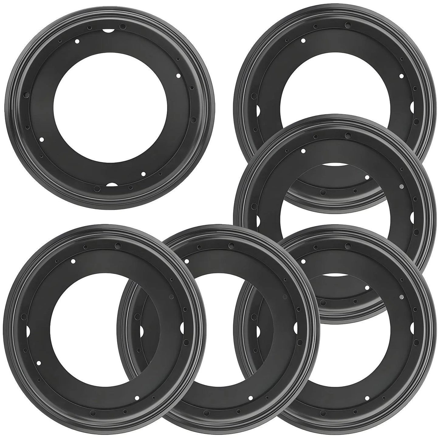 6 Pack 12 Inch Lazy Susan Bearings Heavy Duty 5/16 Inch Thick Turntable Bearing Swivel Plate For Rotating Tables Bookshelves Serving Trays Corner Shelves Kitchen DVD Tower Shoe Rack Black